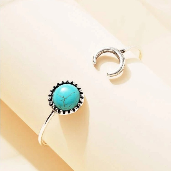 Turquoise Decor Cuff Bangle - Picture 4 of 5